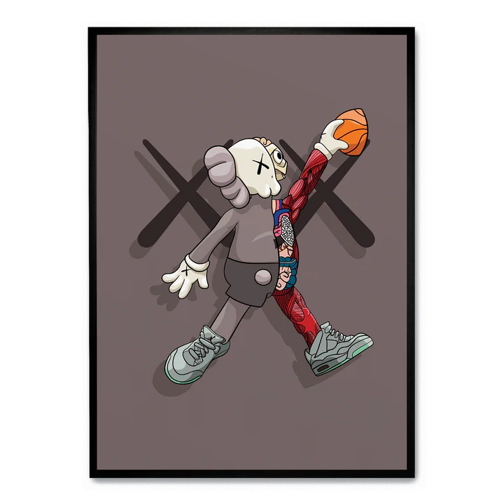 Kaws Basketball Poster